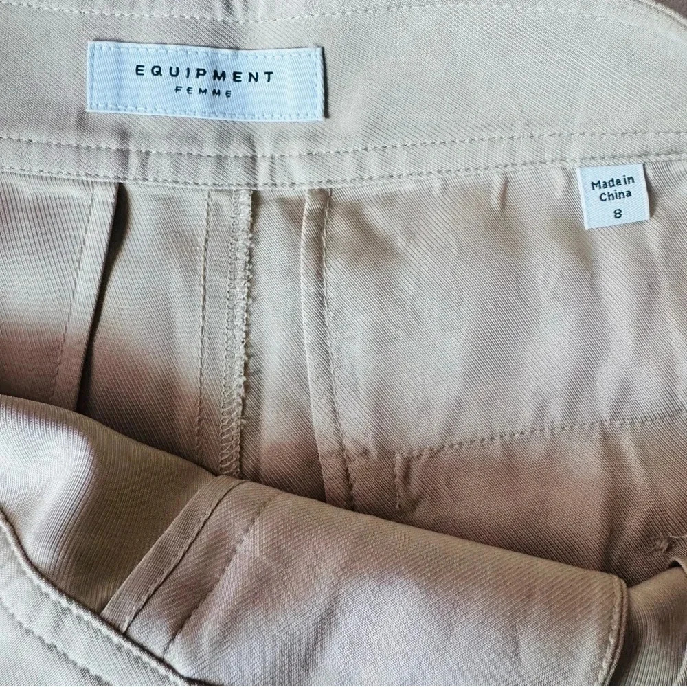 NEW EQUIPMENT FEMME Drop crotch Cargo Pants in Beige Size 8 - Picture 7 of 11